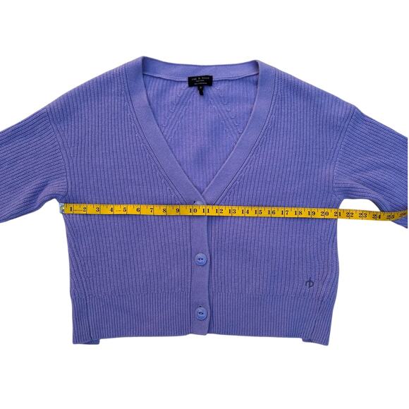 Rag and Bone Pierce Cardigan Cashmere Sweater Size L Rib Knit - Picture 7 of 11